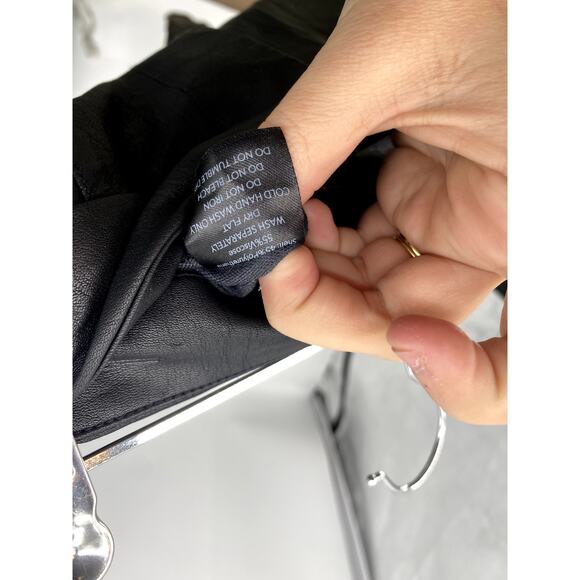 I AM GIA black Front Seam Faux Leather Trousers - Picture 6 of 7